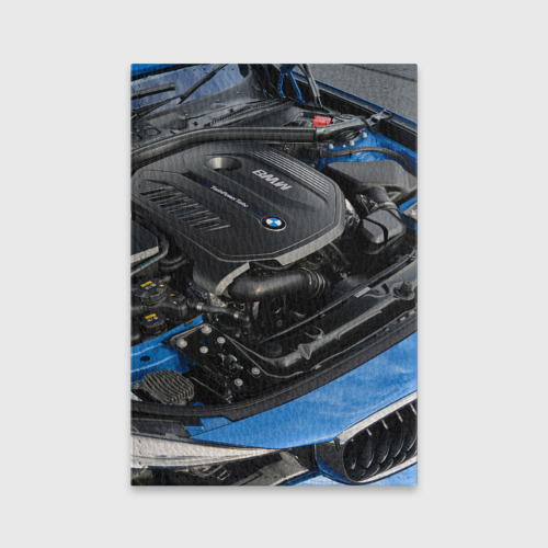 Обложка для паспорта матовая кожа BMW Engine Twin Power Turbo, цвет черный - фото 2