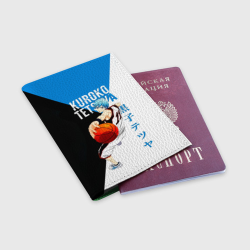 Обложка для паспорта матовая кожа Тецуя Куроко - Баскетбол Куроко, цвет зеленый - фото 3