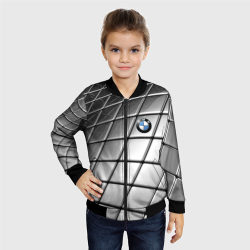 Детский бомбер 3D BMW pattern 2022, цвет черный - фото 3
