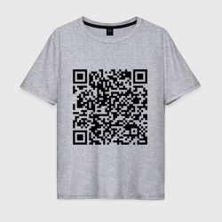 Мужская футболка хлопок Oversize QR-код Скала Джонсон