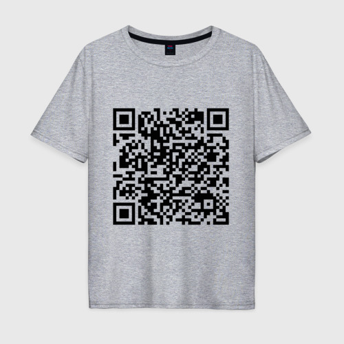 Мужская футболка хлопок Oversize QR-код Скала Джонсон, цвет меланж