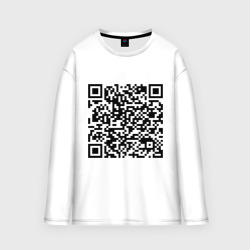 Мужской лонгслив oversize хлопок QR-код Скала Джонсон