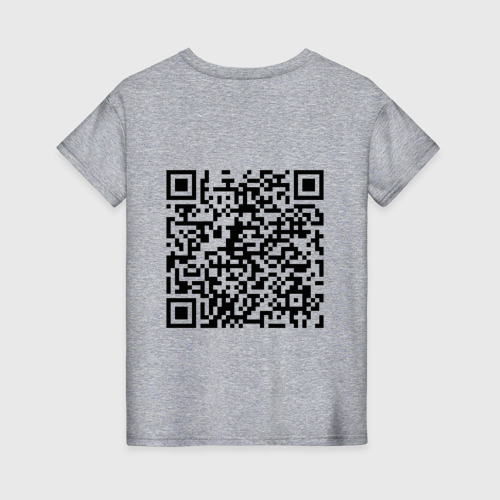 Женская футболка хлопок QR-код Скала Джонсон, цвет меланж - фото 2