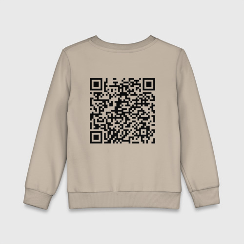 Детский свитшот хлопок QR-код Скала Джонсон, цвет миндальный - фото 2