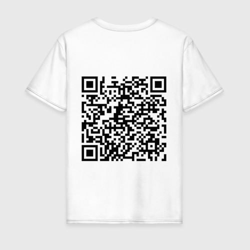 Мужская футболка хлопок QR-код Скала Джонсон, цвет белый - фото 2