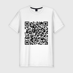 Мужская футболка хлопок Slim QR-код Скала Джонсон