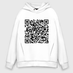 Мужское худи Oversize хлопок QR-код Скала Джонсон