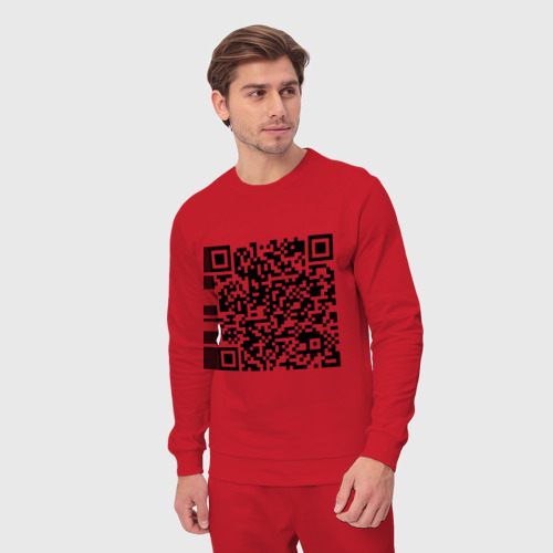 Мужской костюм хлопок QR-код Скала Джонсон, цвет красный - фото 5