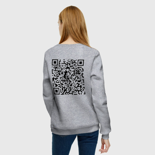 Женский свитшот хлопок QR-код Скала Джонсон, цвет меланж - фото 4