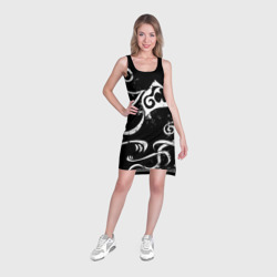 Платье-майка 3D Татуировка Дракена white and black - фото 2