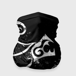Татуировка Дракена white and black – Бандана-труба 3D с принтом купить