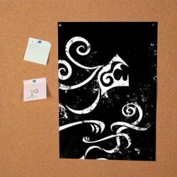 Постер Татуировка Дракена white and black - фото 2