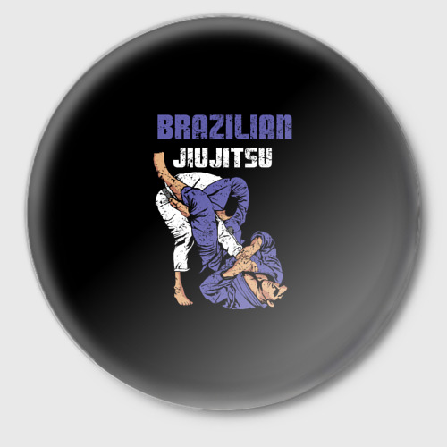 Значок Brazilian Jiu jitsu - BJJ, цвет белый