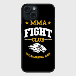 Чехол силиконовый для Apple iPhone 15 матовый ММА fight club