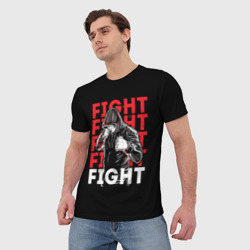 Мужская футболка 3D Fight fight fight - фото 2