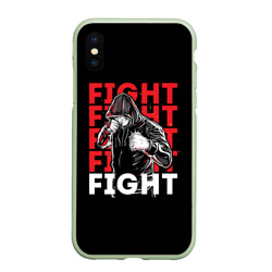 Чехол для iPhone XS Max матовый Fight fight fight