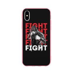 Чехол для iPhone X матовый Fight fight fight