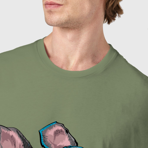 Мужская футболка хлопок Шикарный Американский питбультерьер, цвет авокадо - фото 6