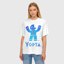 Женская футболка oversize 3D Епта - фото 2