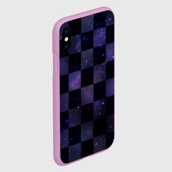Чехол для iPhone XS Max матовый Space Neon Chessboard - фото 2