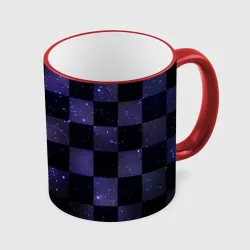 Кружка с полной запечаткой Space Neon Chessboard