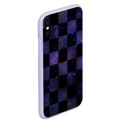 Чехол для iPhone XS Max матовый Space Neon Chessboard - фото 2