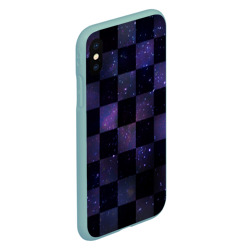 Чехол для iPhone XS Max матовый Space Neon Chessboard - фото 2