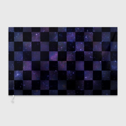 Флаг 3D Space Neon Chessboard