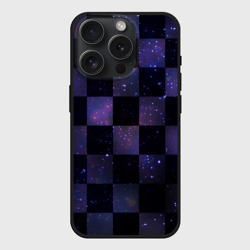 Чехол силиконовый для Apple iPhone 15 Pro матовый Space Neon Chessboard