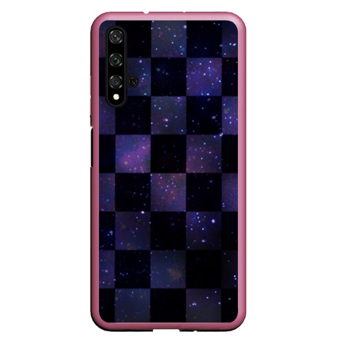 Чехол для Honor 20 Space Neon Chessboard, цвет малиновый