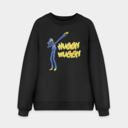 Мужской свитшот oversize без начеса хлопок Хаги Ваги Huggy Wuggy Poppy Playtime