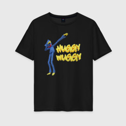 Женская футболка хлопок Oversize Хаги Ваги Huggy Wuggy Poppy Playtime