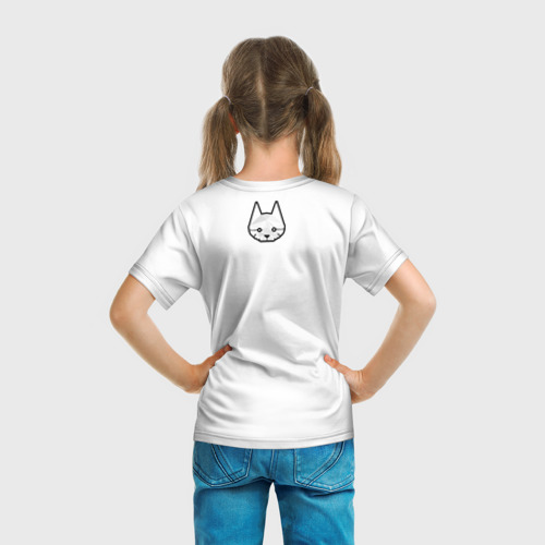 Детская футболка 3D с принтом Логотип Stray, вид сзади #2
