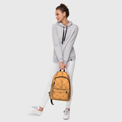 Рюкзак с принтом Жирафы паттерн для любого человека, вид спереди №6. Цвет основы: белый