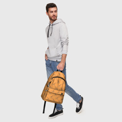 Рюкзак с принтом Жирафы паттерн для любого человека, вид спереди №5. Цвет основы: белый