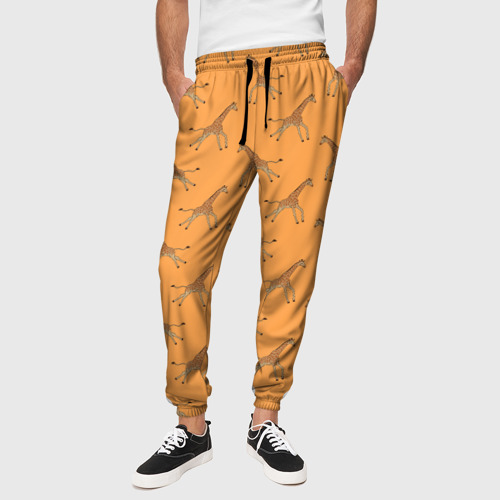 Мужские брюки 3D Жирафы паттерн, цвет 3D печать - фото 4