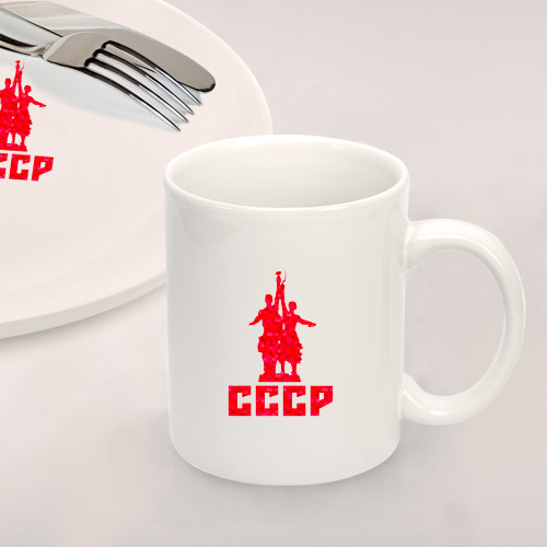 Набор: тарелка + кружка Рабочий и колхозница СССР - фото 2