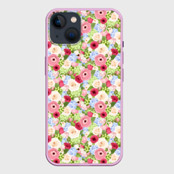 Чехол для iPhone 14 Разные Красивые Цветы