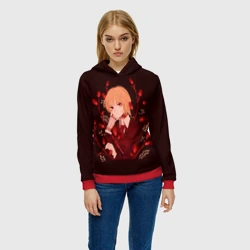 Женская толстовка 3D Курапика в цветах - фото 2