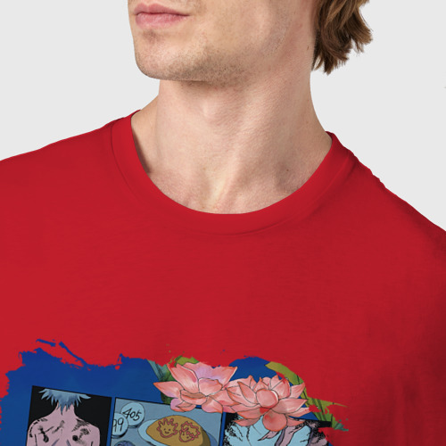 Мужская футболка хлопок Киллуа art, цвет красный - фото 6