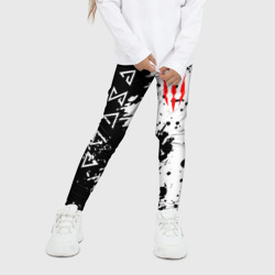 Детские леггинсы 3D The Witcher black & white - фото 2