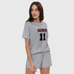 Женская пижама с шортиками хлопок Форма Сейрин 11 светлая - фото 2