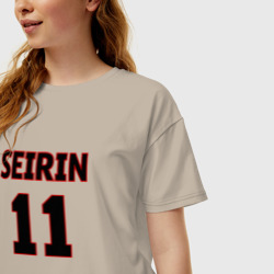 Женская футболка хлопок Oversize Форма Сейрин 11 светлая - фото 2