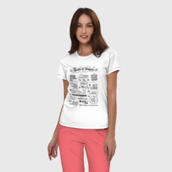 Женская пижама с белой футболкой хлопок Правила Dungeon Master - фото 2