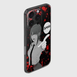 Чехол для iPhone 16 Pro силиконовый с защитой камеры Человек Бензопила Макима Стреляет Bang - фото 2