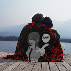 Плед 3D Человек Бензопила Макима Стреляет Bang - фото 2