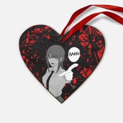 Деревянная игрушка Сердце Человек Бензопила Макима Стреляет Bang