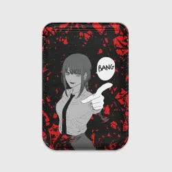 Картхолдер Magsafe магнитный Человек Бензопила Макима Стреляет Bang