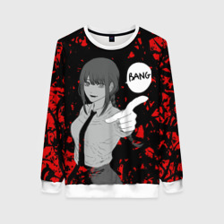 Женский свитшот 3D Человек Бензопила Макима Стреляет Bang