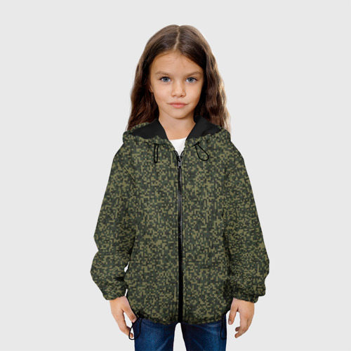 Детская куртка 3D Цифра Флора пиксельный камуфляж, цвет черный - фото 4